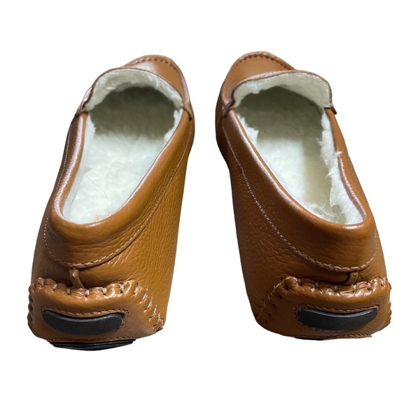 Rockport Bayview Leather Faux Fur Slip-On Shoes - Brown - Loafers Size US 11 - Picture 3 of 9